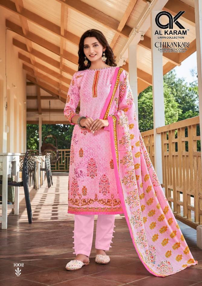 Al Karam Chikankari Vol 1 Casual Wear Wholesale Karachi Cotton Dress Material 
